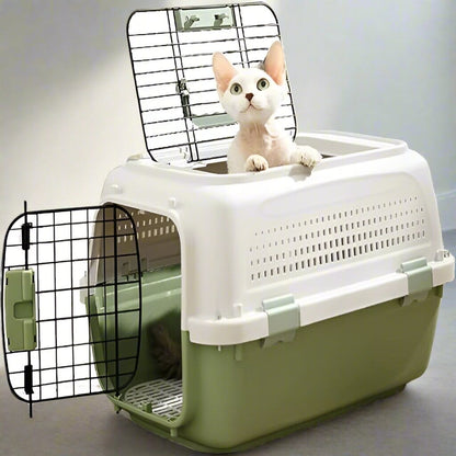 Cage de Transport Pour Chat - PetFlightCase™ - Vert