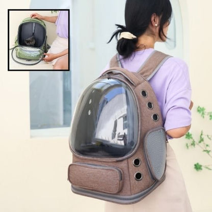 Sac à dos chat à bulle d'observation | Voyafelins