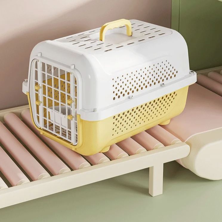 Cage de Transport Pour Chat - PetFlightCase™- Jaune