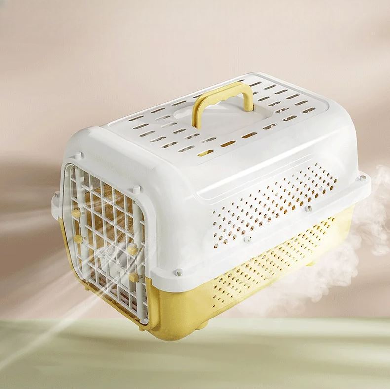Cage de Transport Pour Chat - PetFlightCase™- Jaune