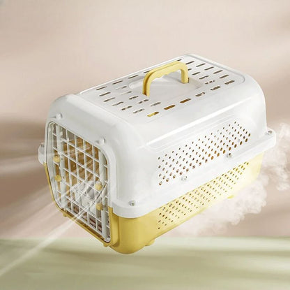 Cage de Transport Pour Chat - PetFlightCase™- Jaune