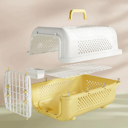 Cage de Transport Pour Chat - PetFlightCase™- Jaune